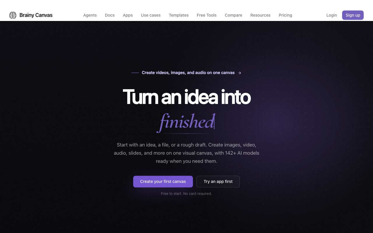 Brainy Canvas interface screenshot