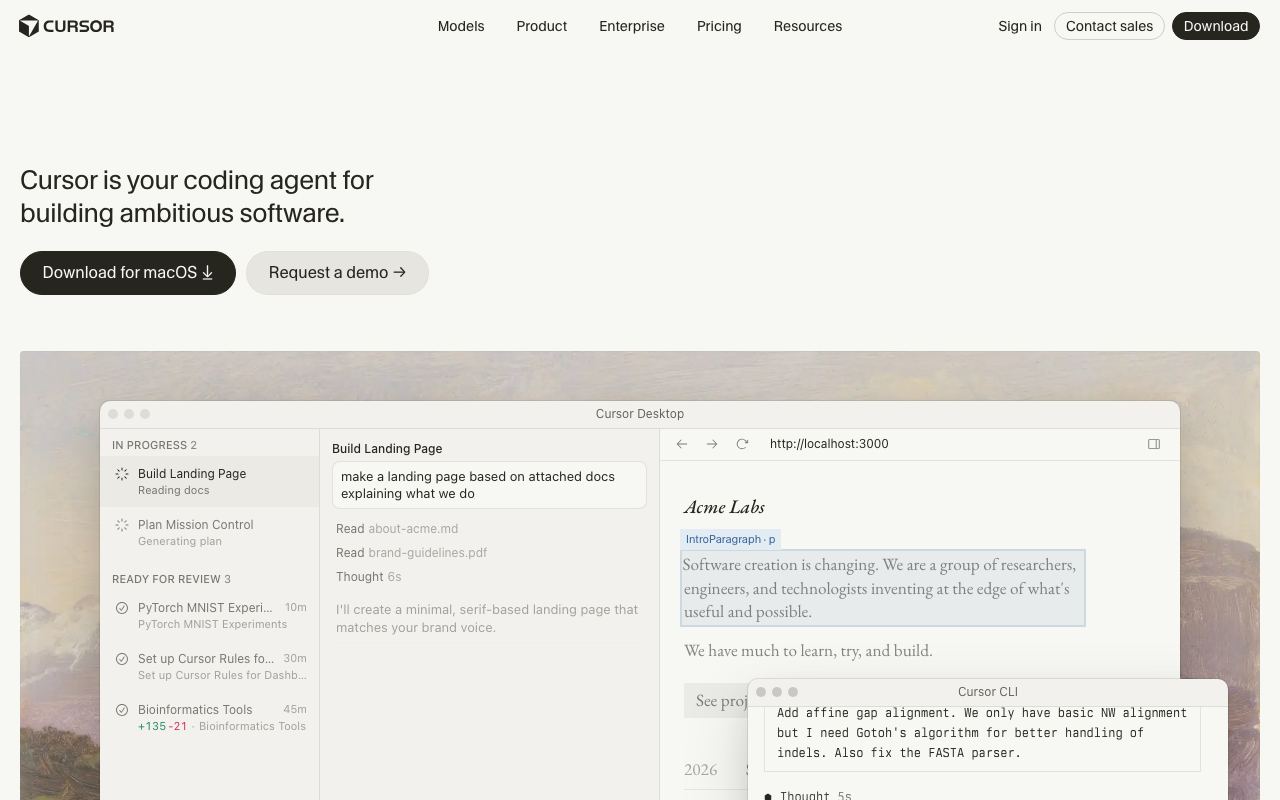 Cursor interface screenshot