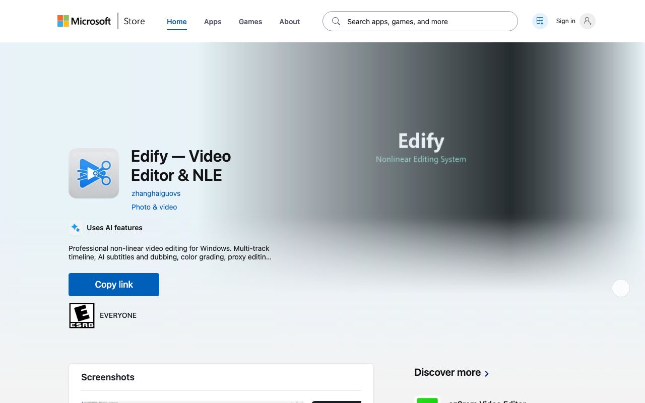 Edify interface screenshot