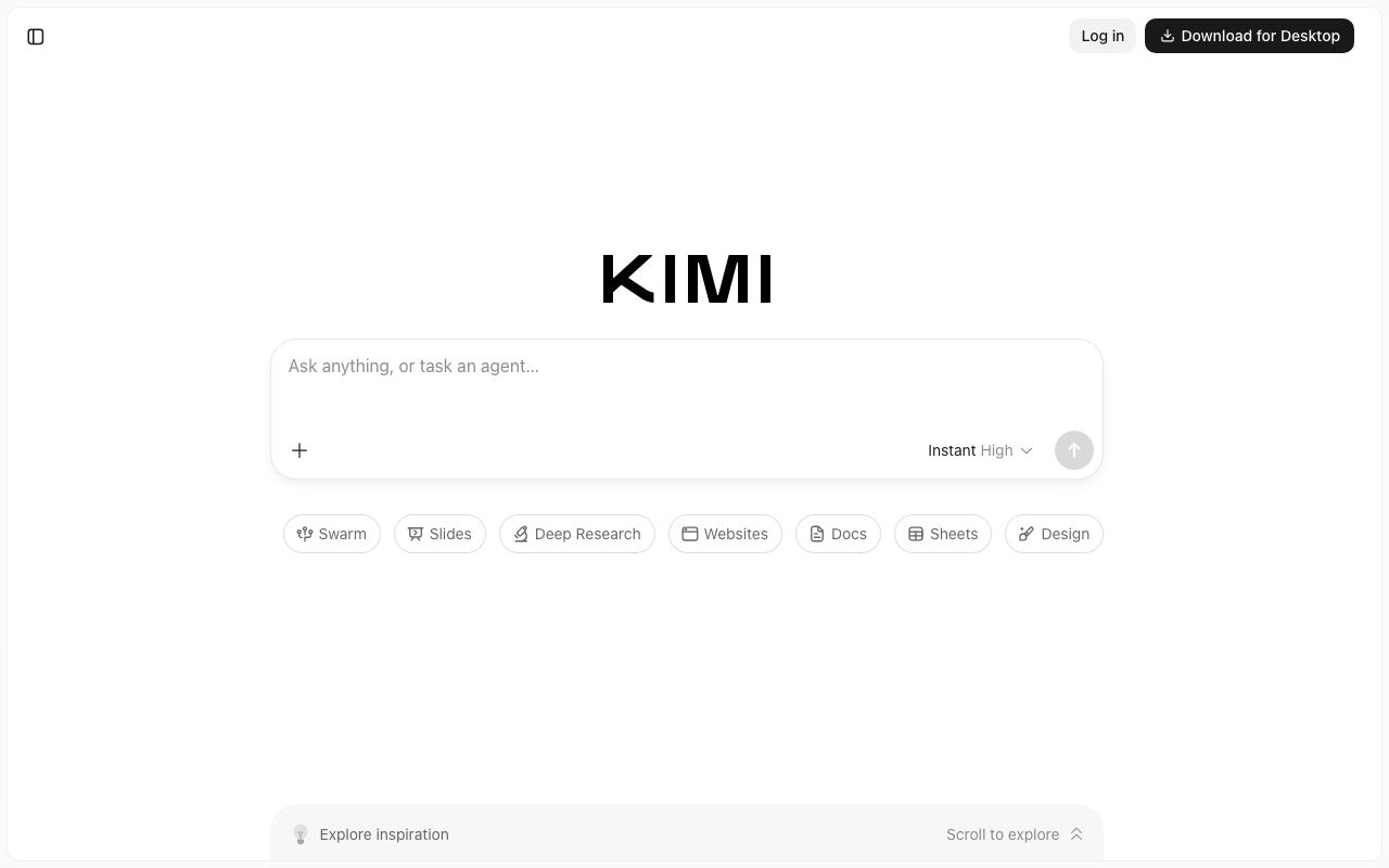 Kimi K3 interface screenshot
