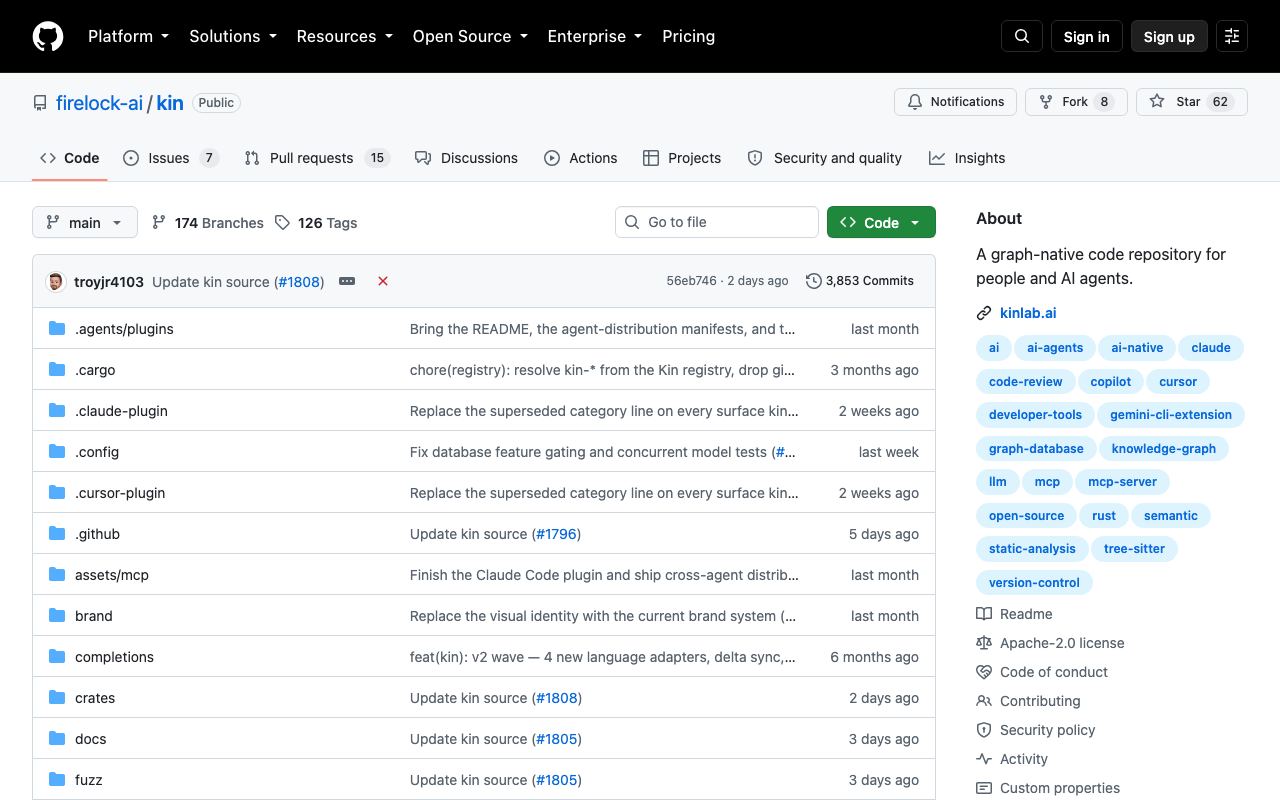 Kin interface screenshot