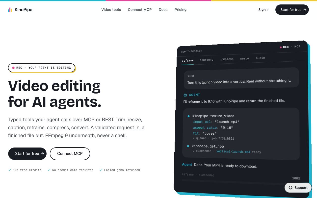KinoPipe interface screenshot