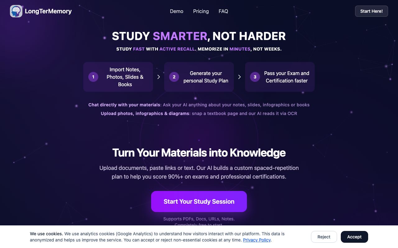 LongTermMemory interface screenshot