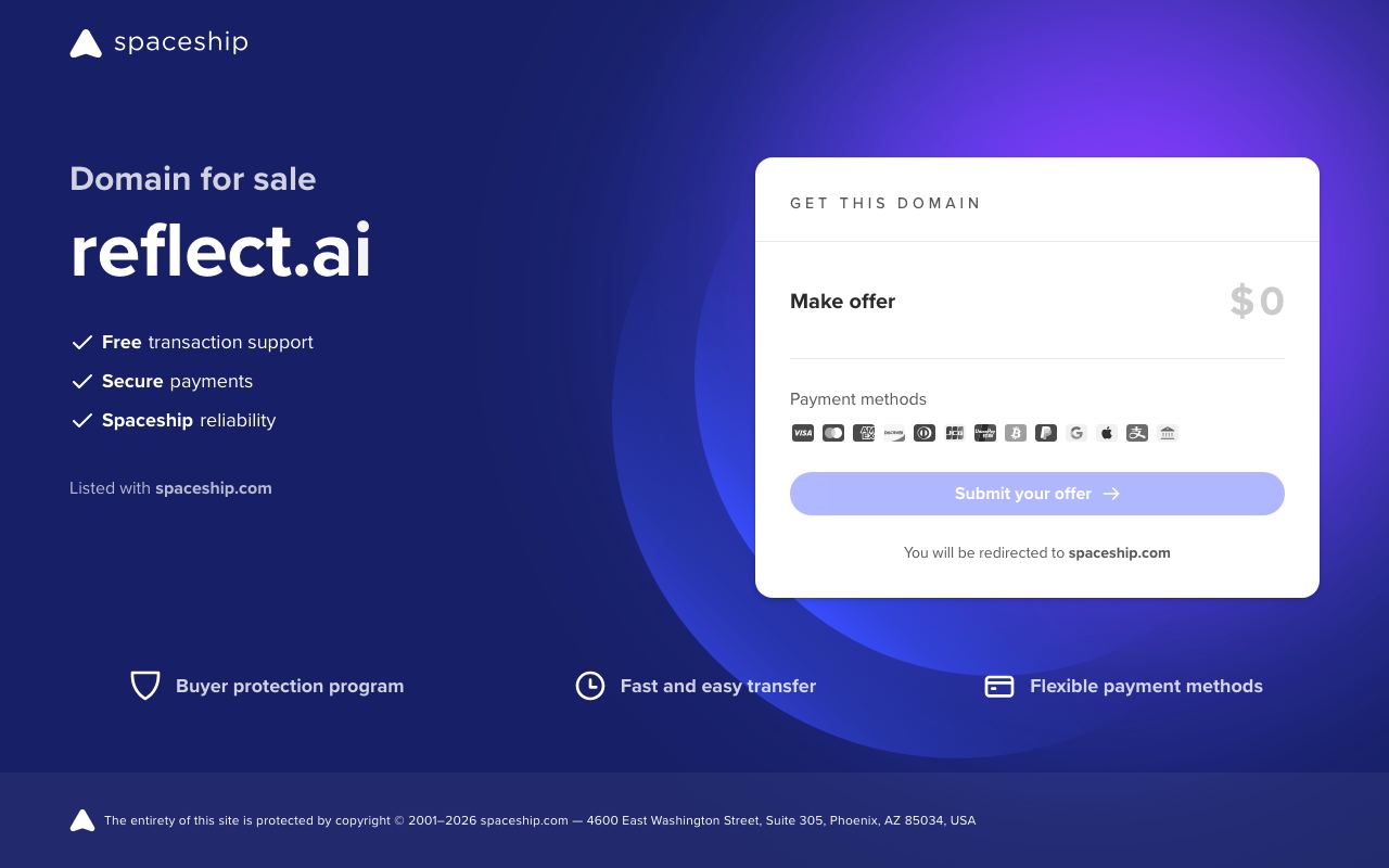 Reflect interface screenshot
