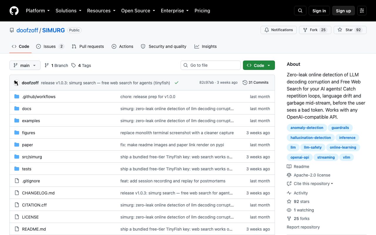 Simurg interface screenshot