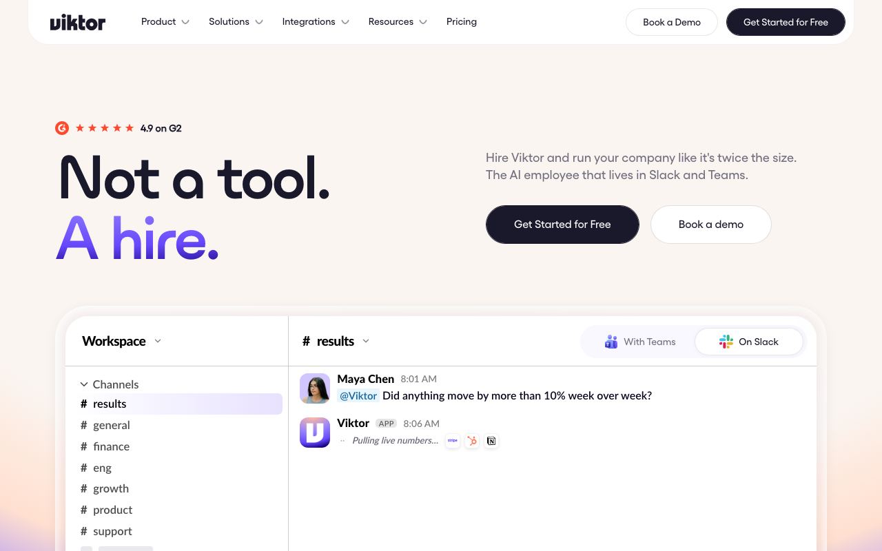 Viktor.com interface screenshot